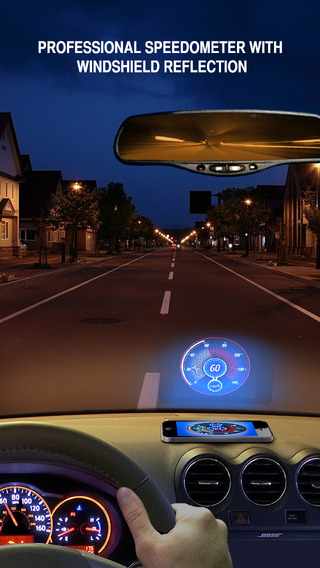 走行スピード 位置情報などを表示する Ios用のhudアプリ Speedometer が無料 Palmfan