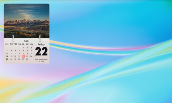 デスクトップ上に常に表示できる Mac用のマンスリー デイカレンダー Photo Calendar Nature が無料 Palmfan