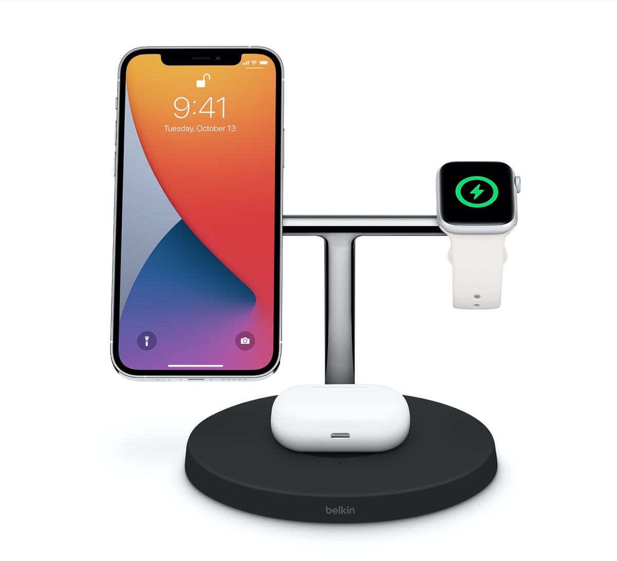 iPhone 12シリーズ、Apple Watch、AirPodsを同時充電可能な「Belkin BOOST↑CHARGE PRO 3-in