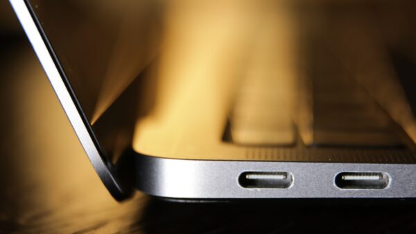 a close up of a laptop on a table