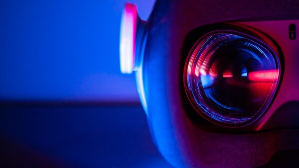 blue and black round container