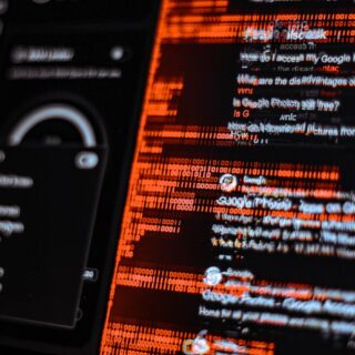 a close up of a computer screen with code code on it