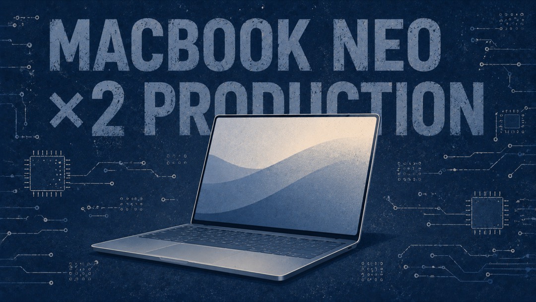 MacBook Neo増産決定——生産台数を1,000万台に倍増