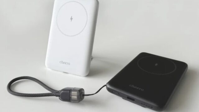 cheero PitaPower 5000mAh（CHE-137）発売。準固体電池採用で釘刺しても発火しない、ワイヤレス充電＋スタンド＋ケーブル付きの安全系モバイルバッテリー