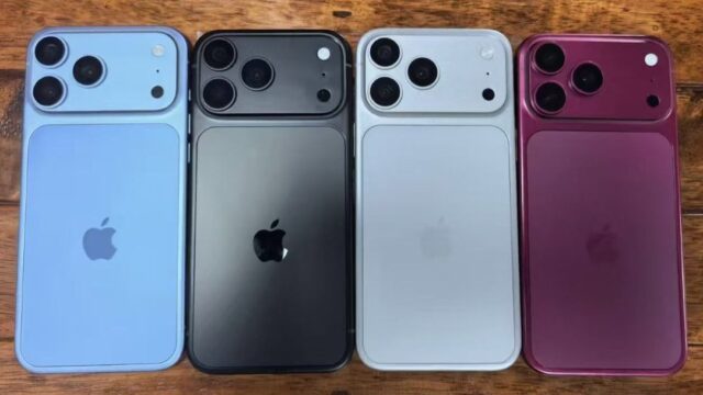 【恒例の】iPhone 18 Proモック登場–Dark Cherry、Light Blue、Black、Silver
