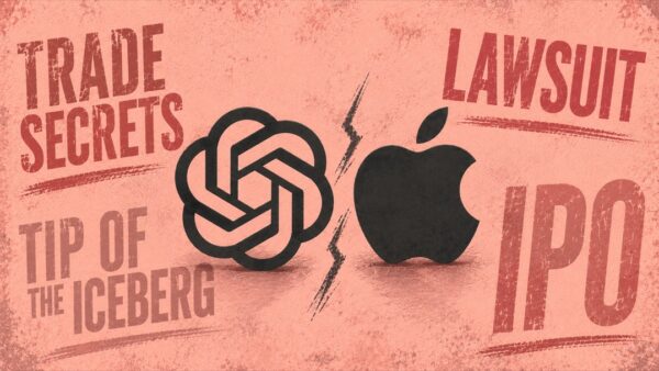 Apple OpenAI 訴訟——営業秘密をめぐる対立のイメージ