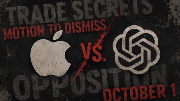 Apple対OpenAI訴訟——棄却動議への反論をめぐる対立のイメージ