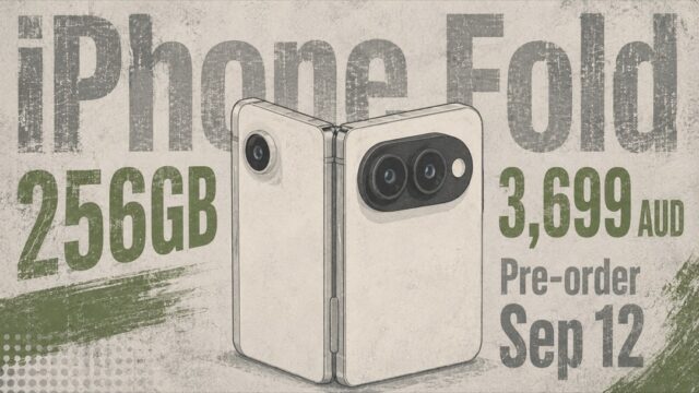 オーストラリアのVodafone情報。iPhone Foldは256GB版が3,699 AUDから。