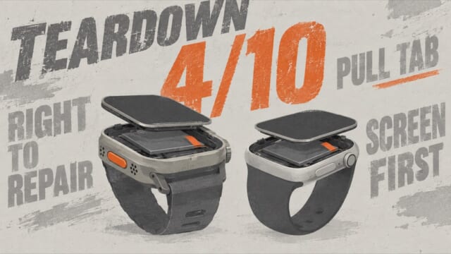 iFixitティアダウン：Apple Watch Series 12にプルタブ。Ultra 4は画面を剥がさないと電池にアクセスできず。