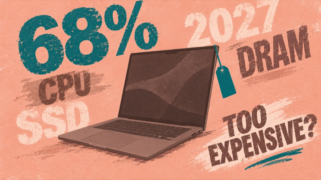 TrendForceが予測する2027年のノートブック値上がりとMacBookのイメージ