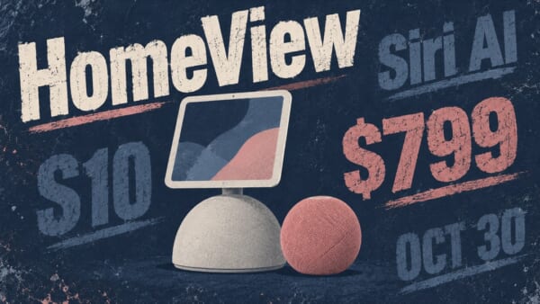 HomeViewとHomePod mini 2、iPad miniの799ドル予想をイメージしたイラスト